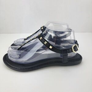 Born Womens Size 7 Black Leather Thong Strappy Slingback Sandals